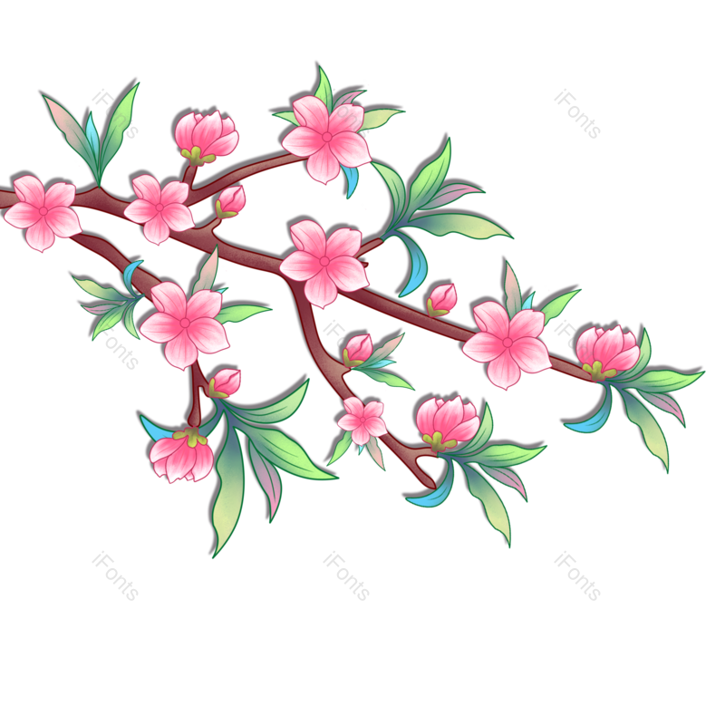 春季图片,花瓣元素,春天PNG,桃花免抠素材